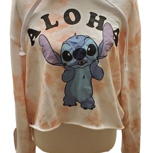 Disney Lilo and Stitch long sleeve cropped hoodie